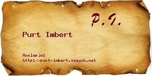 Purt Imbert névjegykártya